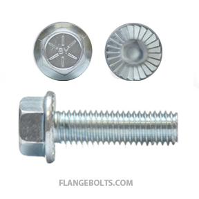 3/8-16X1-3/4 Hex Serrated Flange Screw Grade 8 Zinc