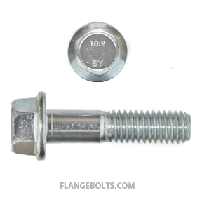 M6-1.0X35 Hex Flange Bolt JIS Class 10.9 Zinc
