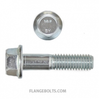 M8-1.25X35 Hex  Flange Bolt JIS Class 10.9 Zinc