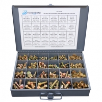 Metric Class 8.8 Hex Flange Bolts & Nuts Assortment - 383 PCS